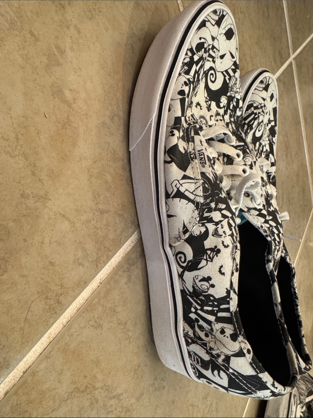 Vans Black & White Illustrated Era Canvas Sneakers - Picture 2 of 6